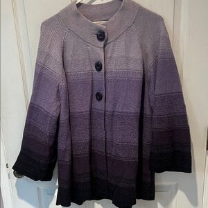 JM Collection Woman’s 3X Lavender and Purple Knit Sweater